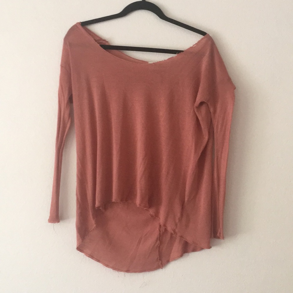 Pink/salmon flowy shirt